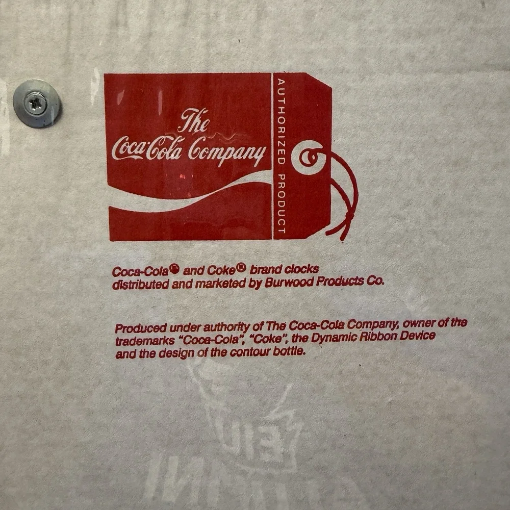 Vintage 90s Burwood Coca Cola Clasdic Coke Clock Baseball Stadium‎ 3D New Sealed